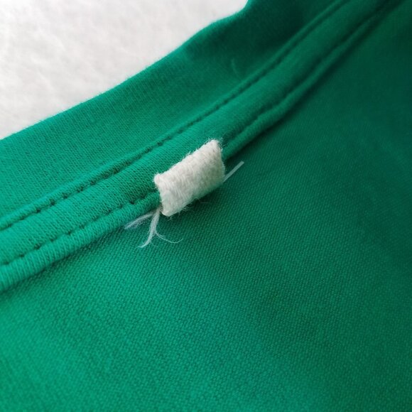 Guess Embroidered Womens Skinny T Shirt *READ* Green LARGE Cap Sleeve Stretch - Picture 7 of 12